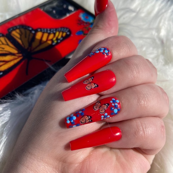 Butterfly Press On Nails - Picture 1 of 1